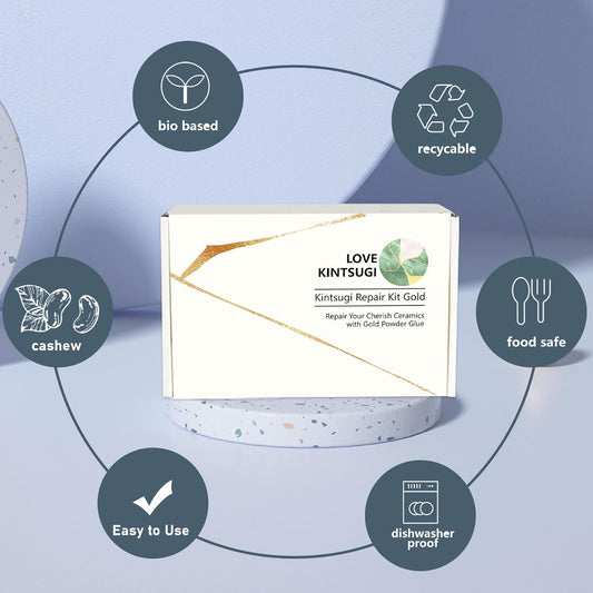 Bio Kintsugi Repair Kit - Eco-Friendly Resin for Safe and Beautiful Object Restoration, Perfect for Beginners!