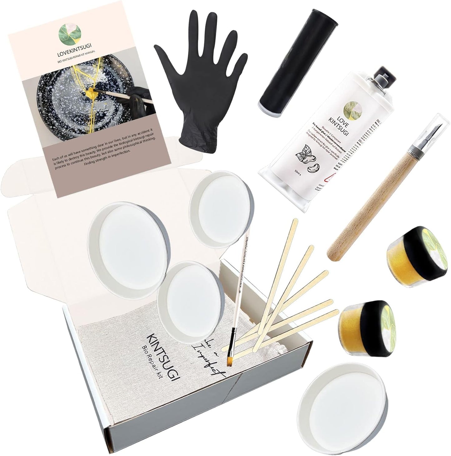 Bio Kintsugi Repair Kit - Eco-Friendly Resin for Safe and Beautiful Object Restoration, Perfect for Beginners!